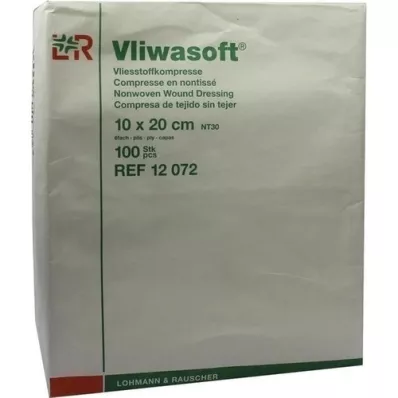 VLIWASOFT Dokumasız kompresler 10x20 cm steril olmayan 6l, 100 adet