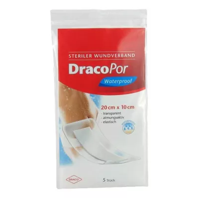 DracoPor su geçirmez yara örtüsü 10x20 cm steril, 5 adet DracoPor su geçirmez yara örtüsü 10x20 cm steril, 5 adet