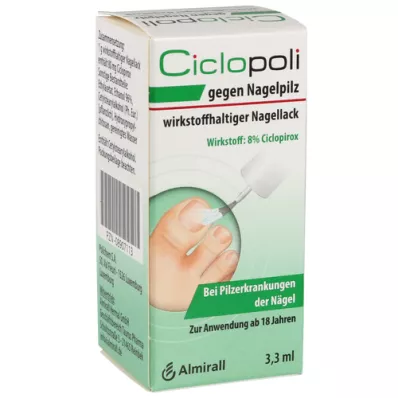 CICLOPOLI tırnak mantarına karşı aktif bileşen içeren oje, 3,3 ml