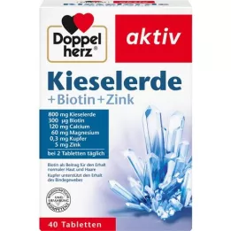 DOPPELHERZ Silisli toprak+biotin+çinko tabletleri, 40 adet