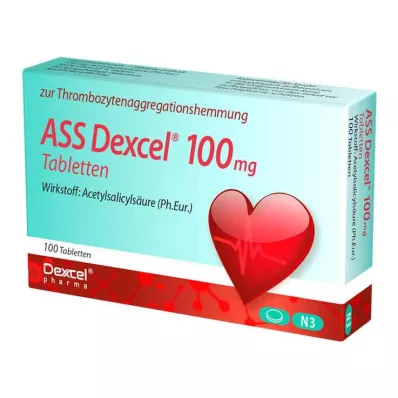 ASS Dexcel 100 mg tablet, 100 adet ASS Dexcel 100 mg tablet, 100 adet