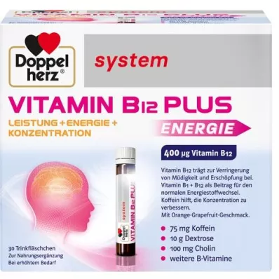 DOPPELHERZ Vitamin B12 Plus sistemi içme ampulleri, 30X25 ml