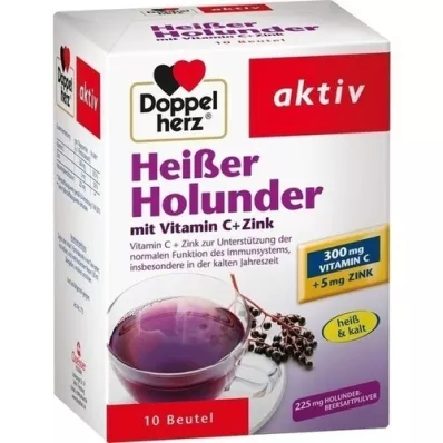 DOPPELHERZ C vitamini+çinko granüllü sıcak mürver, 10 adet