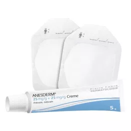 ANESDERM 25 mg/g + 25 mg/g krem + 2 flaster, 5 g