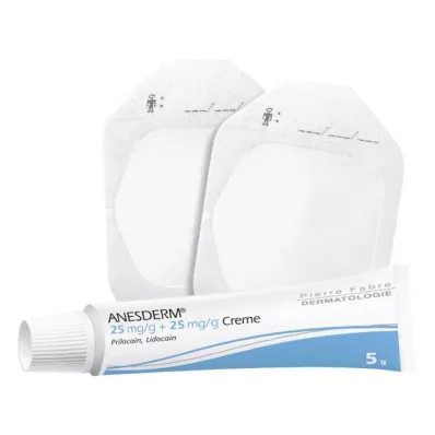 ANESDERM 25 mg/g + 25 mg/g krem + 2 flaster, 5 g