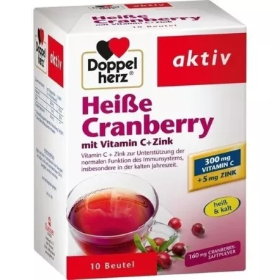 DOPPELHERZ C vitamini+çinko granüllü sıcak kızılcık, 10 adet