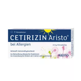 CETIRIZIN Alerjiler için Aristo 10 mg film kaplı tablet, 7 adet