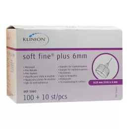 KLINION Yumuşak ince artı kalem iğneleri 0,25x6 mm 31 G, 110 adet