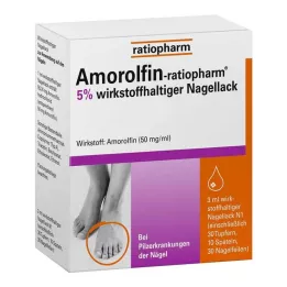 AMOROLFIN-ratiopharm %5 aktif içerikli tırnak cilası, 3 ml