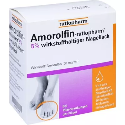 AMOROLFIN-ratiopharm %5 aktif içerikli tırnak cilası, 5 ml