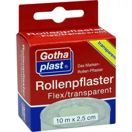 ROLLENPFLASTER Flex 2,5 cmx10 m trp.euro askı, 1 adet