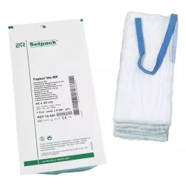 BAUCHTUCH lite 40x40 cm dörtlü steril mavi RK, 14X2 adet