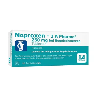 Naproksen - 1 A Pharma® 250 mg adet ağrısı için, 30 adet