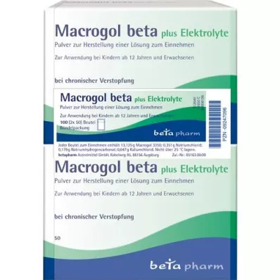 MACROGOL beta artı elektrolitler Plv.z.H.e.L.z.Einn., 100 adet