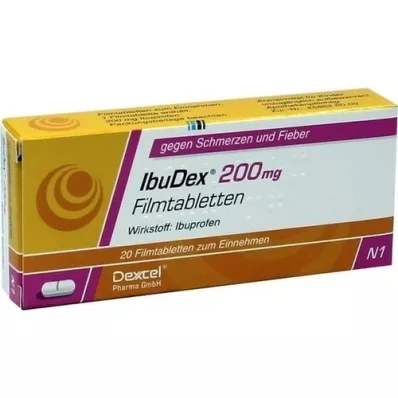 IBUDEX 200 mg film kaplı tabletler, 20 adet