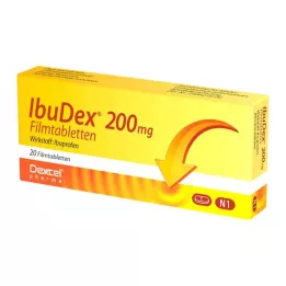 IBUDEX 200 mg film kaplı tabletler, 20 adet
