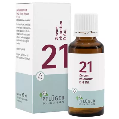 Biyokimya Pflueger 21 Zincum chloratum D 6 damla, 30 ml Biyokimya Pflueger 21 Zincum chloratum D 6 damla, 30 ml