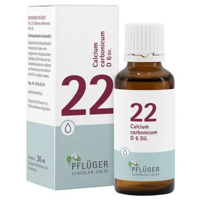Biyokimya Pflueger 22 Kalsiyum carbonicum D 6 damla, 30 ml