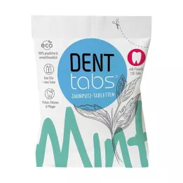 Denttabs diş macunu tabletleri stevia nane, 125 adet