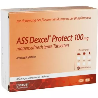 ASS Dexcel Protect 100 mg enterik kaplı tablet, 100 adet