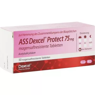 ASS Dexcel Protect 75 mg enterik kaplı tablet, 50 adet