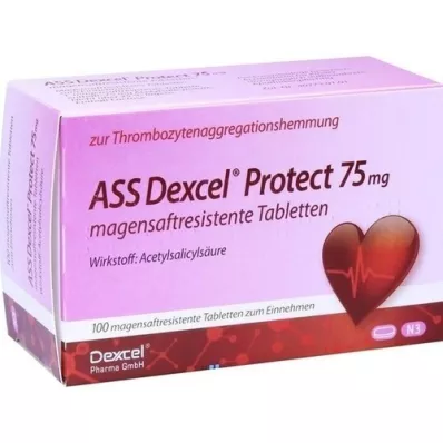 ASS Dexcel Protect 75 mg enterik kaplı tablet, 100 adet