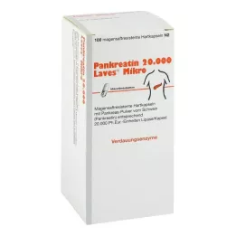 Pankreatin 20000 Laves mikro mide-dirençli kapsüller, 100 adet