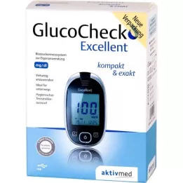 GLUCOCHECK Mükemmel kan şekeri ölçüm cihazı seti mg/dl, 1 adet