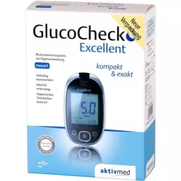 GLUCOCHECK Mükemmel kan şekeri ölçüm cihazı seti mmol/l, 1 adet