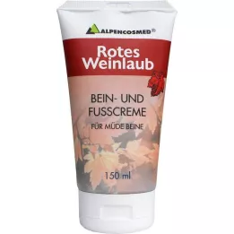 ALPENCOSMED Kırmızı asma yaprağı bacak ve ayak kremi, 150 ml