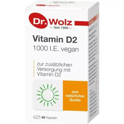 VITAMIN D2 1000 I.U. vegan kapsül, 60 adet