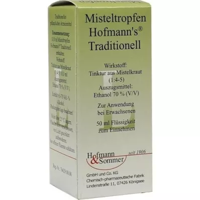 MISTEL-TROPFEN Hofmannın geleneksel, 50 ml