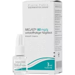 MICLAST 80 mg/g aktif bileşen içeren oje, 3 ml