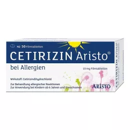 CETIRIZIN Alerjiler için Aristo 10 mg film kaplı tablet, 50 adet