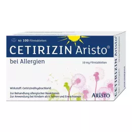 CETIRIZIN Alerjiler için Aristo 10 mg film kaplı tablet, 100 adet