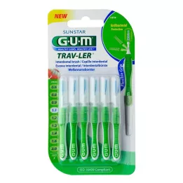 GUM TRAV-LER 1,1 mm köknar yeşili diş arası + 6 kapak, 6 adet