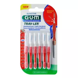 GUM TRAV-LER 0,8mm mum kırmızı diş arası+6 kapak, 6 adet