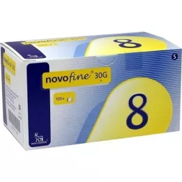 NOVOFINE 8 iğne 0,30x8 mm ince duvar, 100 adet