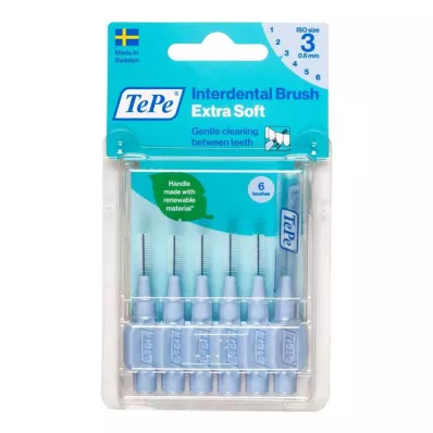 TEPE Diş arası fırçası x-soft 0.6mm ISO 3 mavi, 6 adet