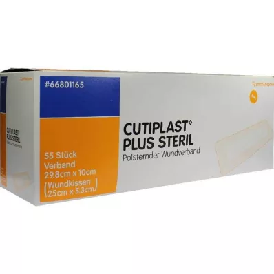 Cutiplast Plus steril 10x29,8 cm bandaj, 55 adet Cutiplast Plus steril 10x29,8 cm bandaj, 55 adet