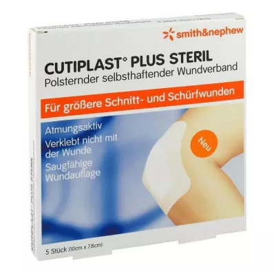 Cutiplast Plus steril 7,8x10 cm bandaj, 5 adet Cutiplast Plus steril 7,8x10 cm bandaj, 5 adet
