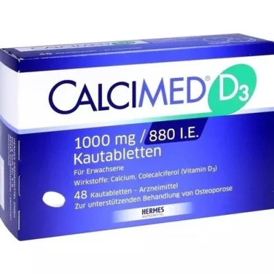CALCIMED D3 1000 mg/880 I.U. Çiğneme Tableti, 48 Kapsül