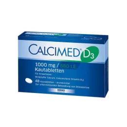 CALCIMED D3 1000 mg/880 I.U. Çiğneme Tableti, 48 Kapsül