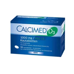CALCIMED D3 1000 mg/880 I.U. Çiğneme Tableti, 96 adet
