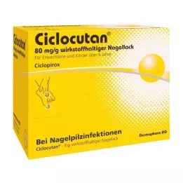 CICLOCUTAN 80 mg/g aktif bileşen içeren oje, 3 g