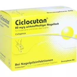 CICLOCUTAN 80 mg/g aktif bileşen içeren oje, 6 g