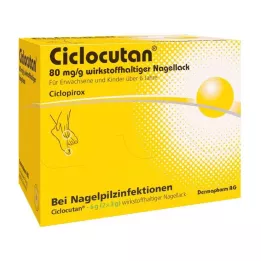 CICLOCUTAN 80 mg/g aktif bileşen içeren oje, 6 g
