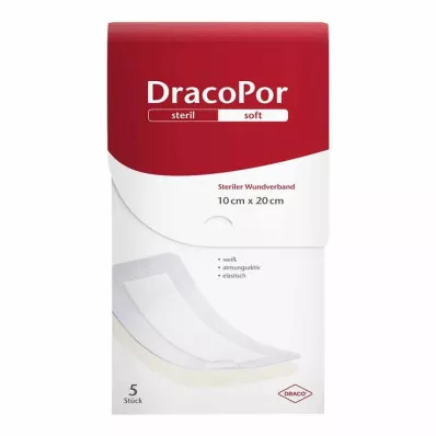 DracoPor Yumuşak beyaz yara örtüsü 10x20 cm steril, 5 adet DracoPor Yumuşak beyaz yara örtüsü 10x20 cm steril, 5 adet