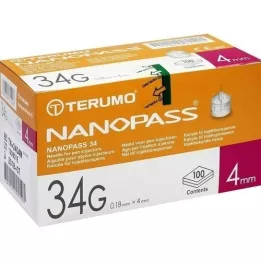 TERUMO NANOPASS 34 Kalem iğnesi 34 G 0.18x4 mm, 100 adet