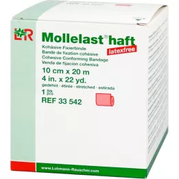 MOLLELAST yapışkanlı bandaj lateks içermeyen 10 cmx20 m kırmızı, 1 adet